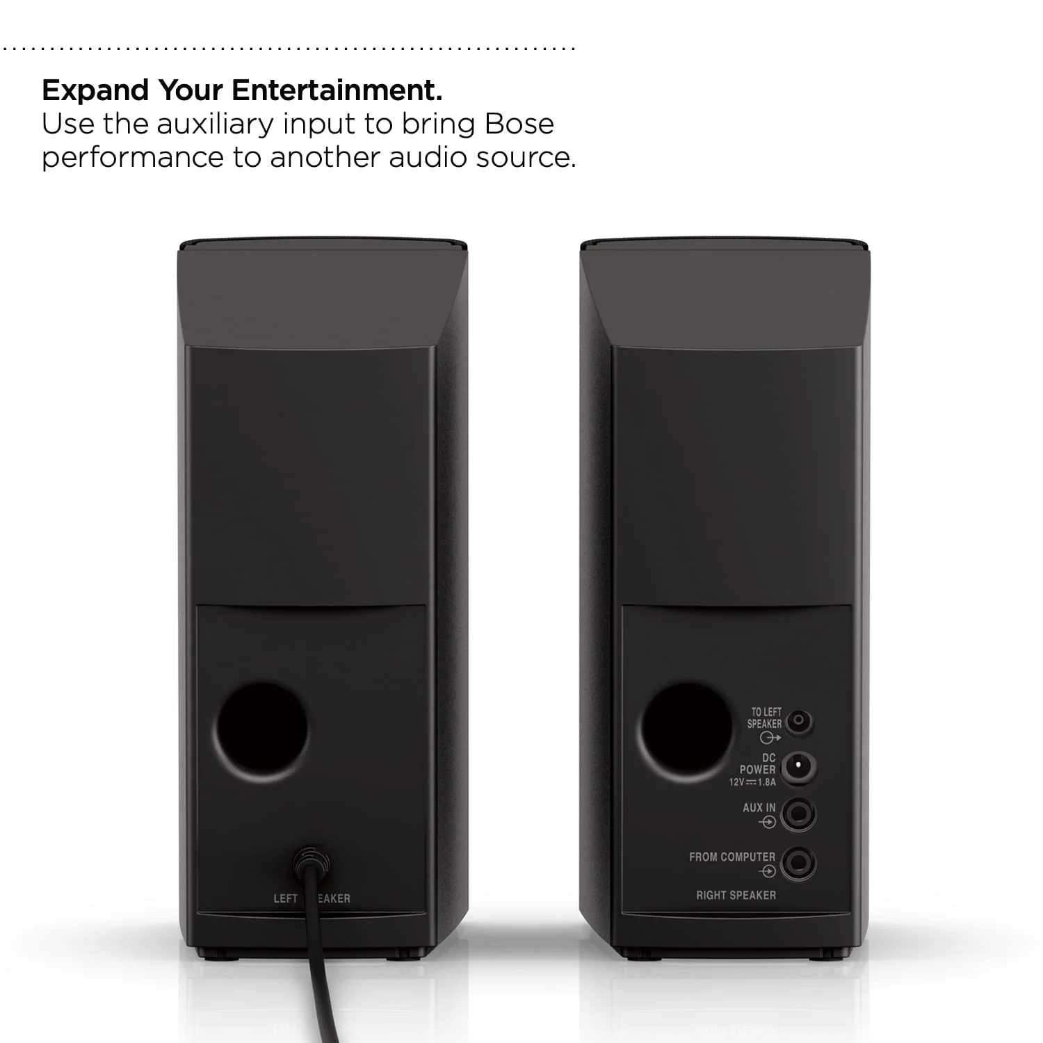 Bose Companion 2 Multimedia Computer Speaker System - 2 speakers per pack, 7.5 inches