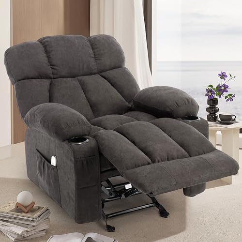 Recliner Chair with Massage and Heat, Rocker Recliner Chairs for Adults, Overstuffed Nursery Rocking Chairs for Living Room