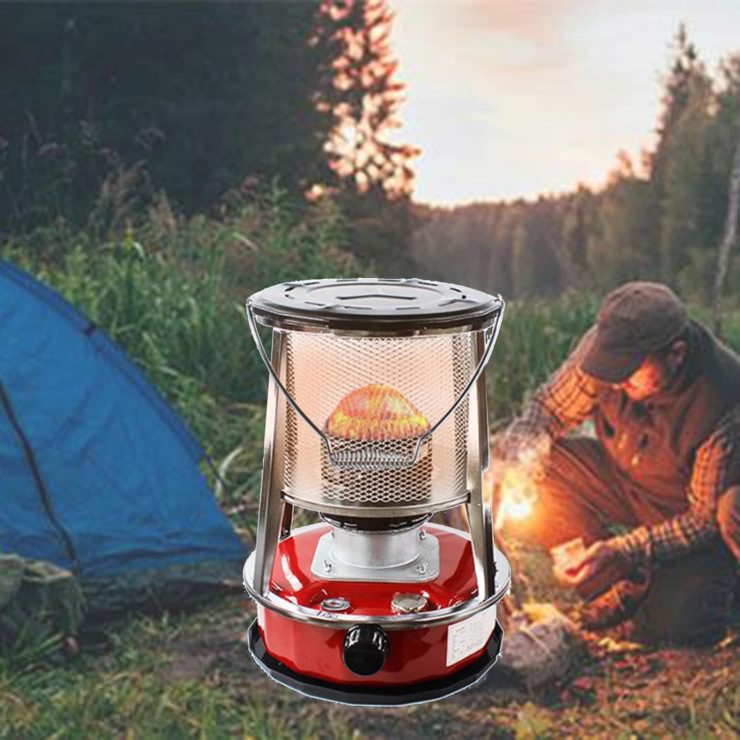 Portable Fuel Depot, Light Coal Stove Heater With Oil Gauge, 4.5L Outdoor Camping Stove