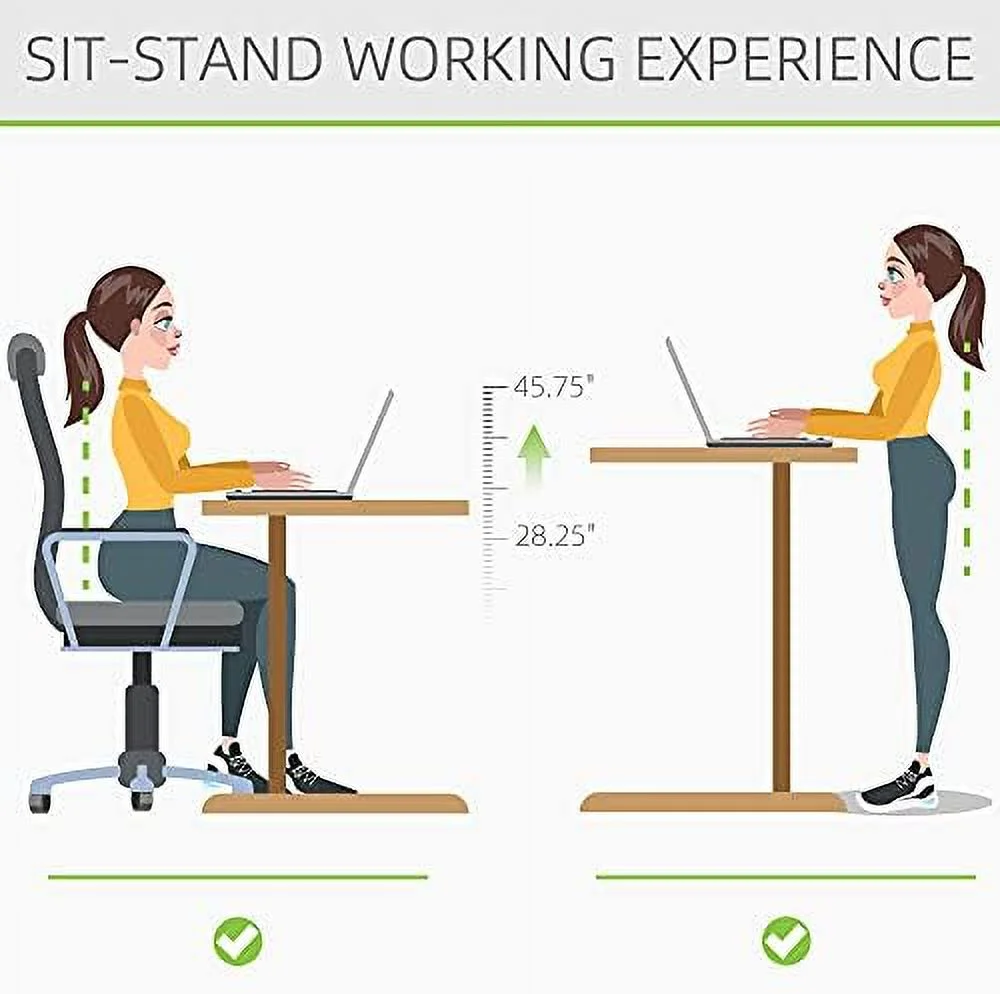 RUNFAYBIU Electric Height Adjustable Standing Desk with 54"