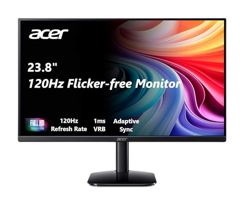 acer KB272 G0bi 27" IPS Full HD (1920 x 1080) Gaming Office Monitor | Adaptive-Sync Support (FreeSync Compatible) | Up to 120Hz Refresh | 1ms (VRB) |
