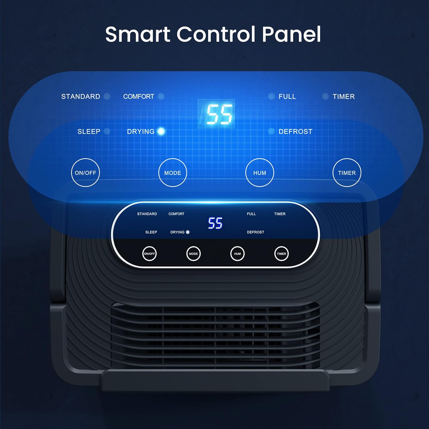 Yaufey 60 Pints Dehumidifier for Home and Basement Cover Spaces up to 5,000 Sq. Ft