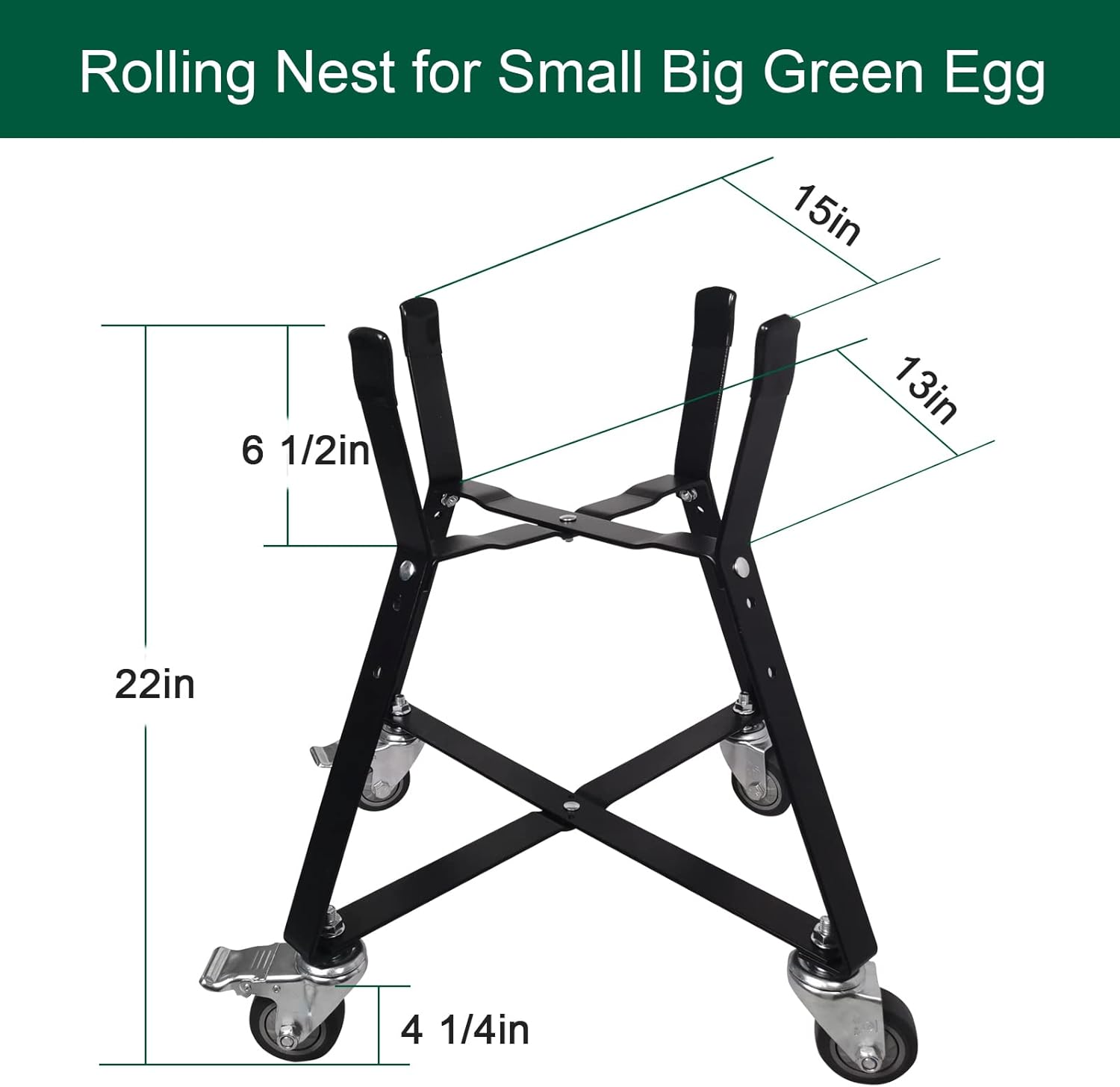 Quantfire MinMax Big Green Egg Nest, Grill Stand for Big Green Egg Accessories