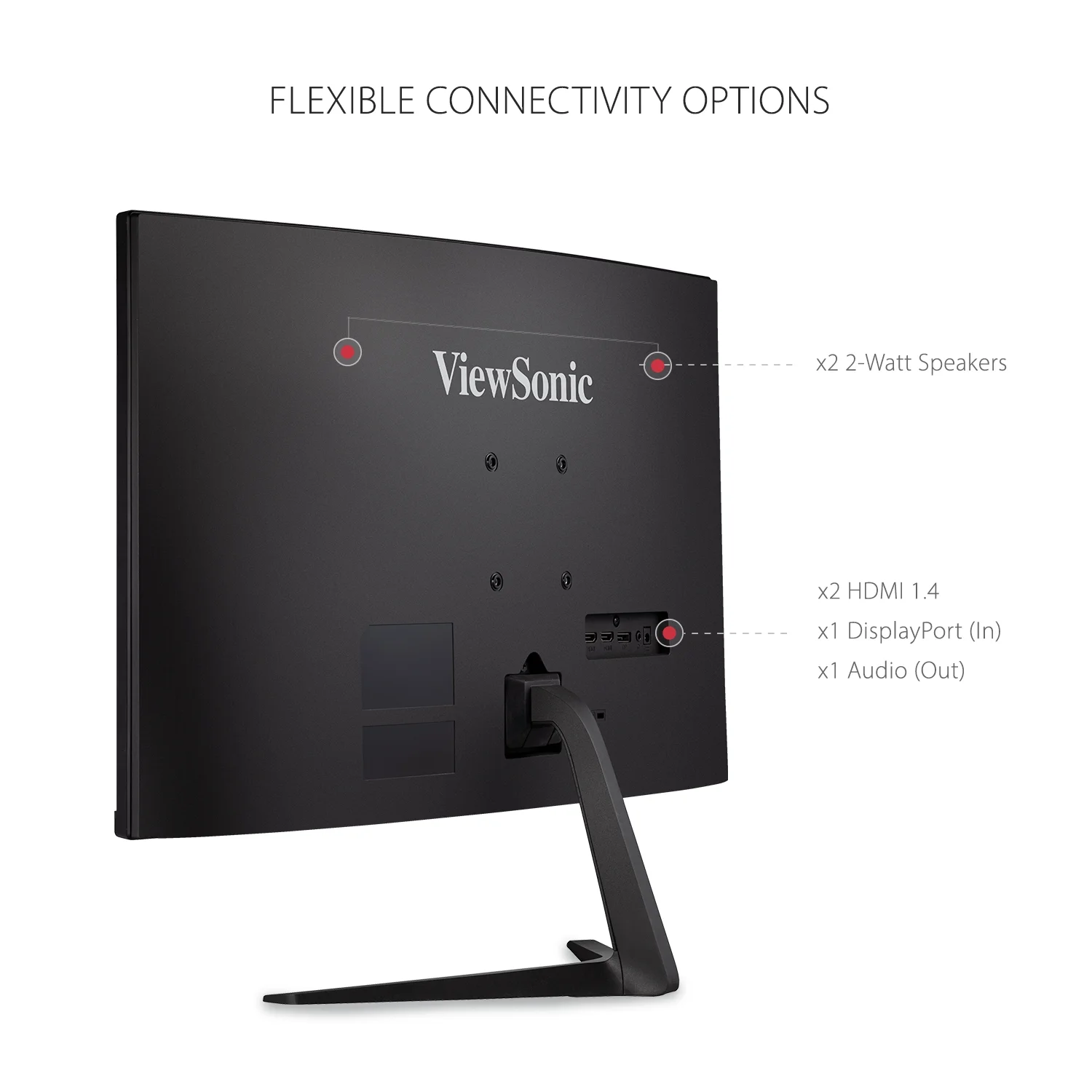 ViewSonic OMNI VX3218-PC-MHD 32 Inch Curved 1080p 1ms 165Hz Gaming Monitor with AMD FreeSync Premium, Eye Care, HDMI and Display Port