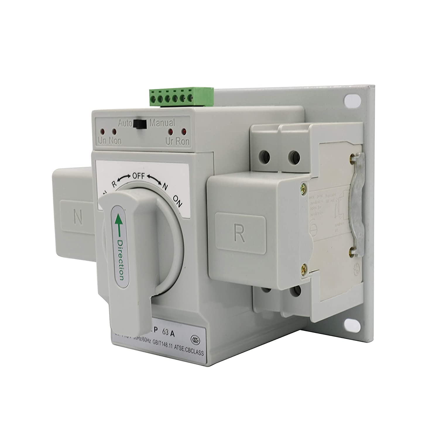 110V 63A Automatic Transfer Switch Dual Power Generator Changeover Switch Self Cast Conversion (2P)