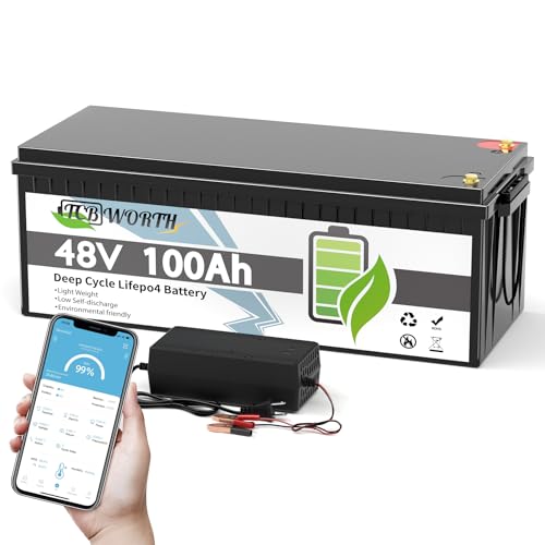 12V 100Ah LiFePO4 Battery, Rechargeabel Deep Cycle Lithium Batteries, 100A BMS with Low-Temp Protection, Perfect for RV, Solar, Boat, Marine