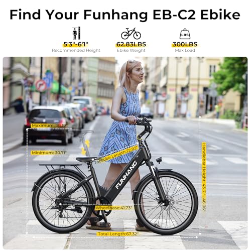 Electric Bike for Adults, 1000W Peak Ebike, 50Miles 21.7MPH Step Thru Electric Bicycle, 26" Commuter E Bikes with 48V Built-in Removable Battery