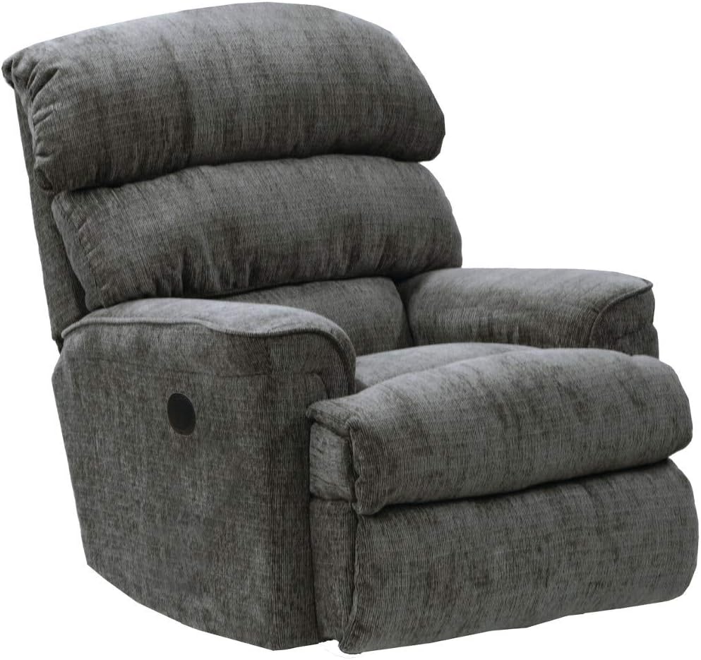 Catnapper Atkins Rocker Recliner in Gray Polyester Fabric