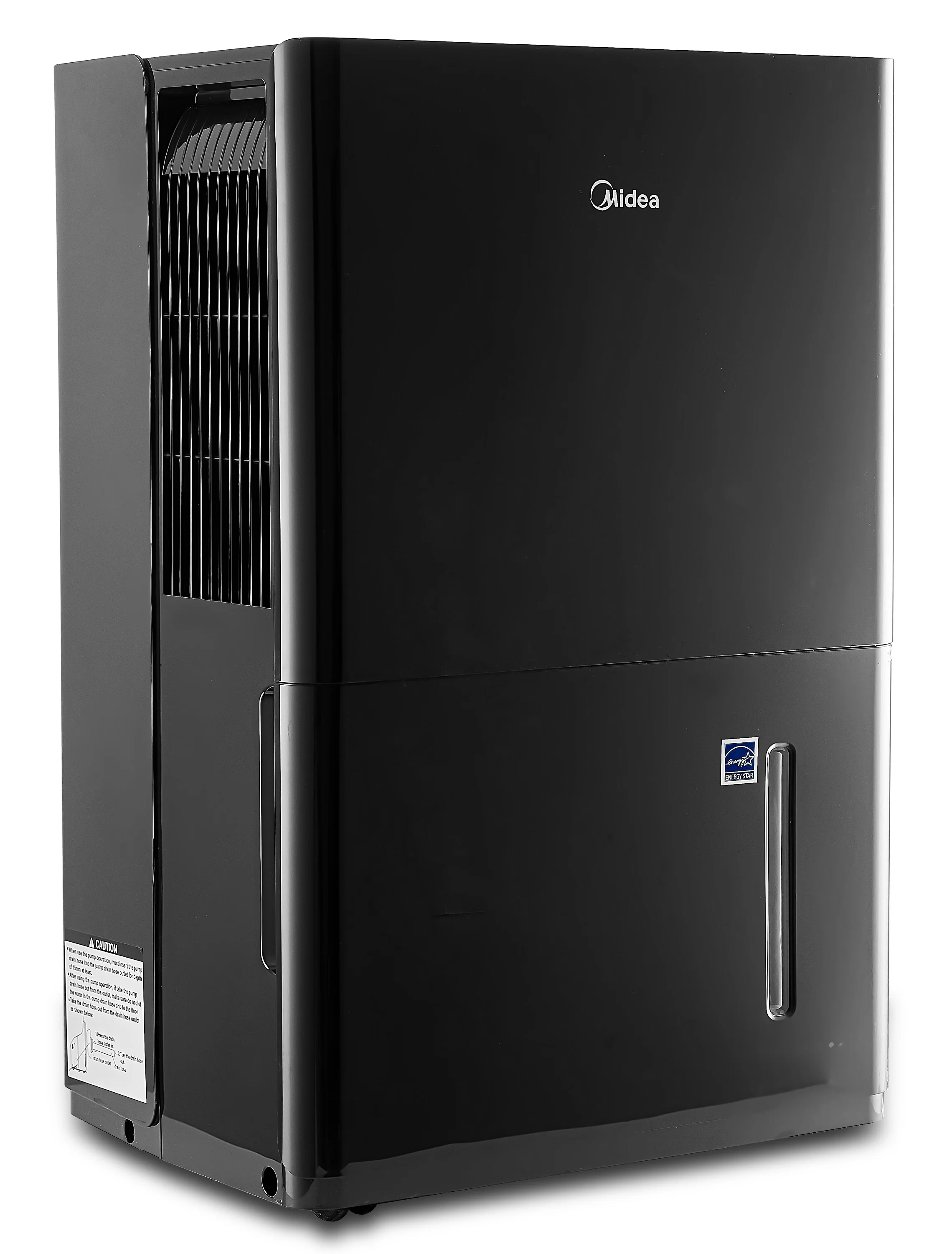 Midea 50-Pint Smart Dehumidifier with Pump - Wet Rooms, Energy Star, Black, MAD50PS1WBL