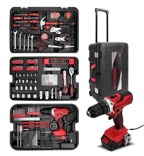 KingTool 325 Piece Home Repair Tool Kit, General Home/Auto Repair Tool Set, Toolbox Storage Case with Drawer, General Household Tool Kit