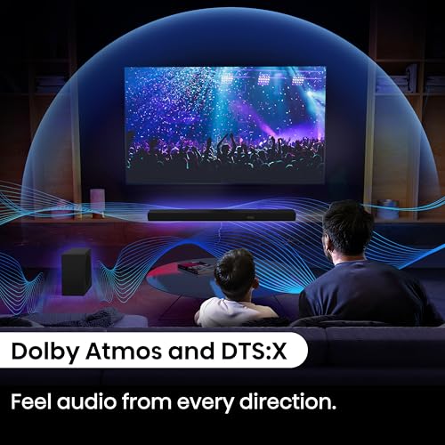 Hisense AX3100Q 3.1Ch Sound Bar with Wireless Subwoofer, Dolby Atmos, DTS:X, Bluetooth 5.3, Roku TV Ready, HDMI/AUX/ARC/Optical/USB, EzPlay, Ez UP