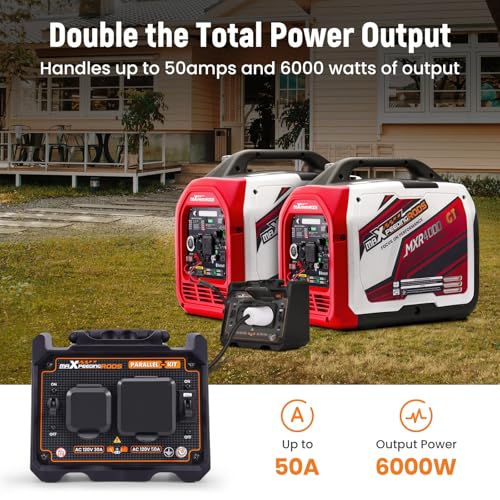 maXpeedingrods 4000 Watt Dual Fuel Inverter Generator with Bluetooth&reg; Control Start, with Generator Parallel Kit with 120V 30A