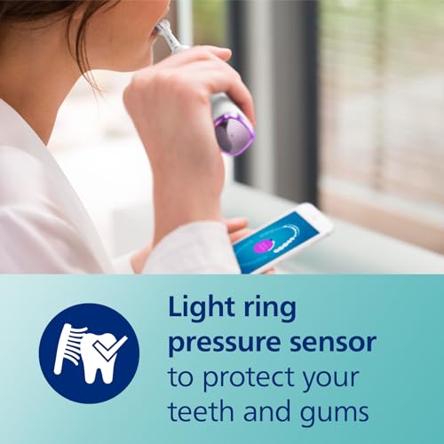 Philips Sonicare DiamondClean Smart 9300 Electric Toothbrush, Sonic Toothbrush with App, Pressure Sensor, Brush Head Detection