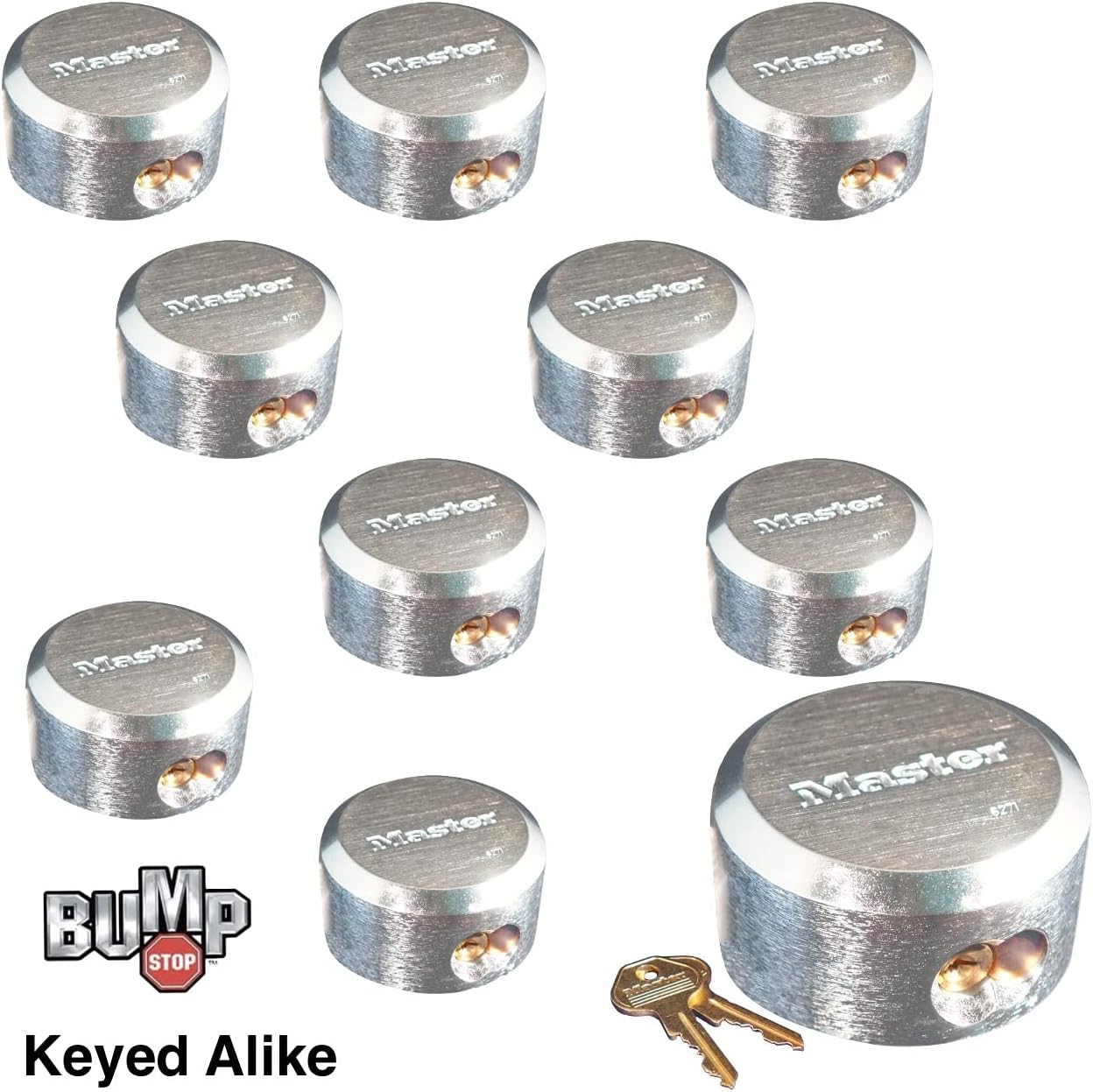 Master Lock Pro Series Hidden Shackle Padlocks, Keyed Alike 6271NKA-6 w/ BumpStop Technology