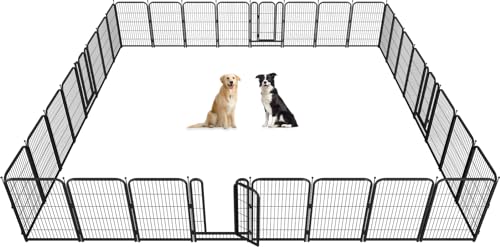 Metal Dog Playpen, 40 Inch Height 16 Panels, Large Dog Fence for Large/Medium/Small Dogs Indoor & Outdoor Bliss, Perfect Dog Pen for Camping, Yard