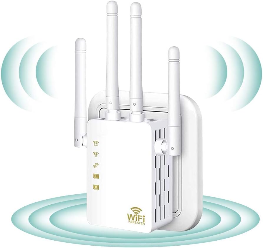 WiFi Extenders Signal Booster for Home, WiFi Extender 1200Mbps, Covers Up to 3000 Sq.ft and 35 Devices, Dual Band 2.4G 5G WiFi Range Extender