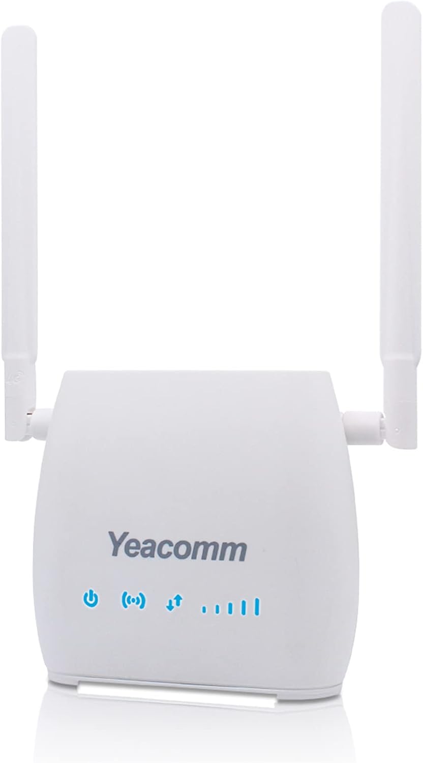 Yeacomm 4G LTE CPE Router with Sim Card Slot, 4G Wi-Fi Router with 2 RJ11 and 4 RJ45 Ports, Unlocked 3G 4G Wireless Router for Home/Office