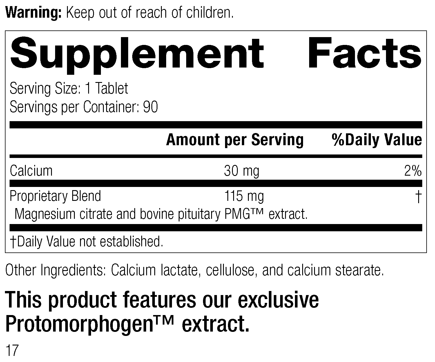 Pituitrophin PMG®, 90 Tablets - Kansas Nuitrition - HNZSDS