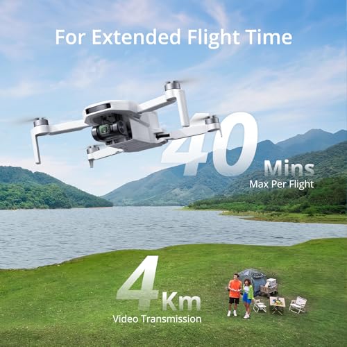 Potensic ATOM LT GPS Drone Under 249g, 2 Batteries 80 Mins, EIS 2.5K Camera, 4KM FPV Transmission, Brushless Motor, Auto Return, SurgeFly