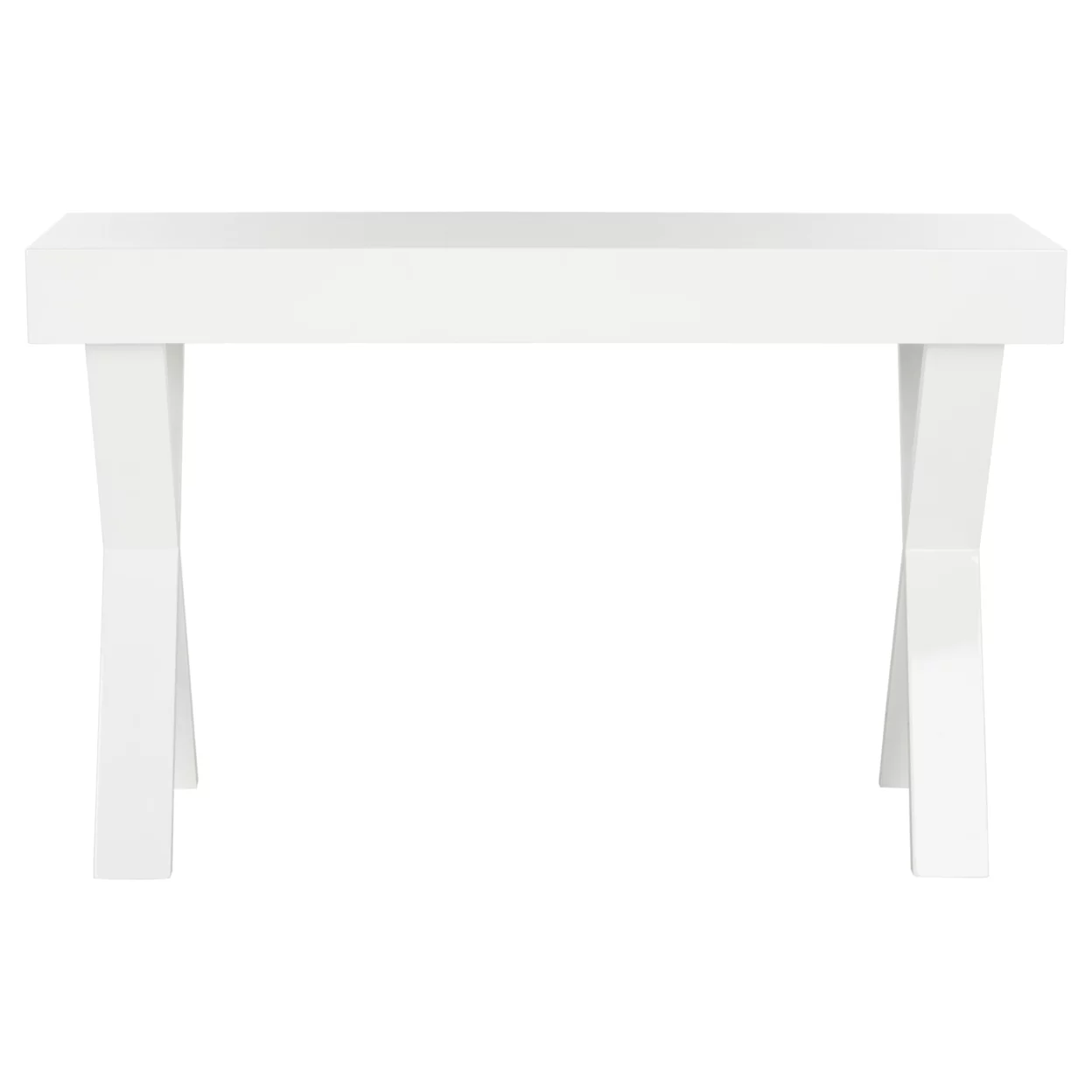 SAFAVIEH Alessia Mid-Century Lacquer One Drawer Vanity Desk White