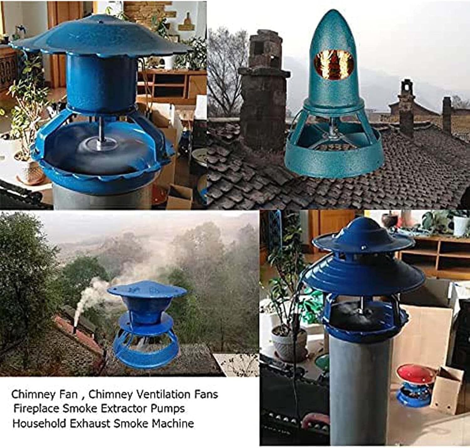 Chimney Fan, Chimney Fireplace Fan, Chimney Fan Fan Blower Dust Chimney Induced Train Fan Ventilator Fireplace Exhaust Air Smoke Fan