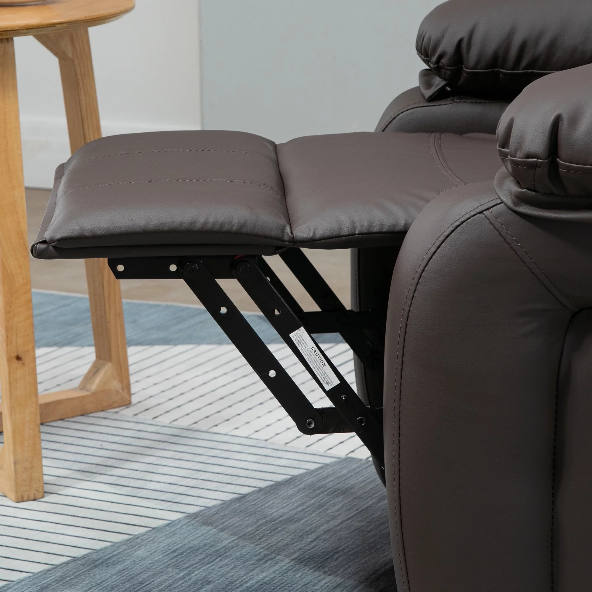 HOMCOM Living Room Power Lift Chair, PU Leather Electric Recliner Sofa Chair for Elderly with Remote Control, 3 Positions, Side Pockets