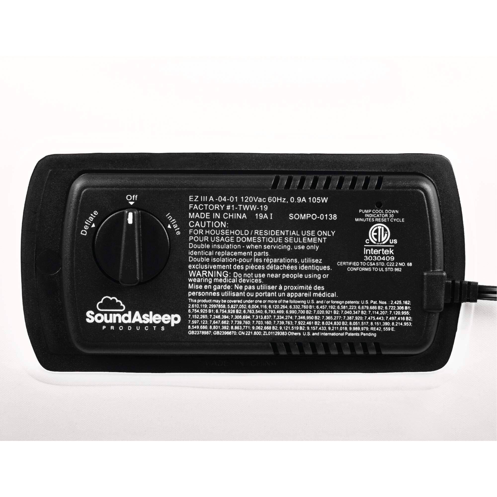 Soundasleep Dream Series Air Mattress with ComfortCoil Technology u0026 Internal High Capacity Pump - King Size