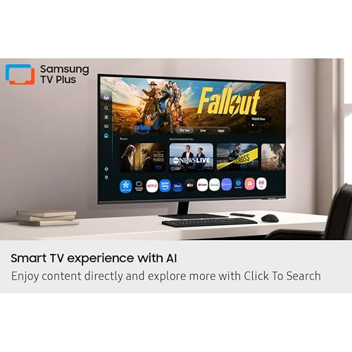 Samsung 43&rdquo; Smart Monitor M7 (M70F) 4K UHD Display, Samsung Vision AI, Smart TV Apps, Gaming Hub, USB-C, HDMI and USB-A, Black, LS43FM702UNXZA