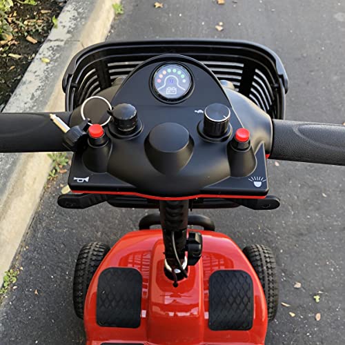 Battery Powered 4 Wheel Mobility Scooter for Seniors-Electric Scooter for Adults- Heavy Duty Structure for All Terrain Indoor Outdoor Maximum Load