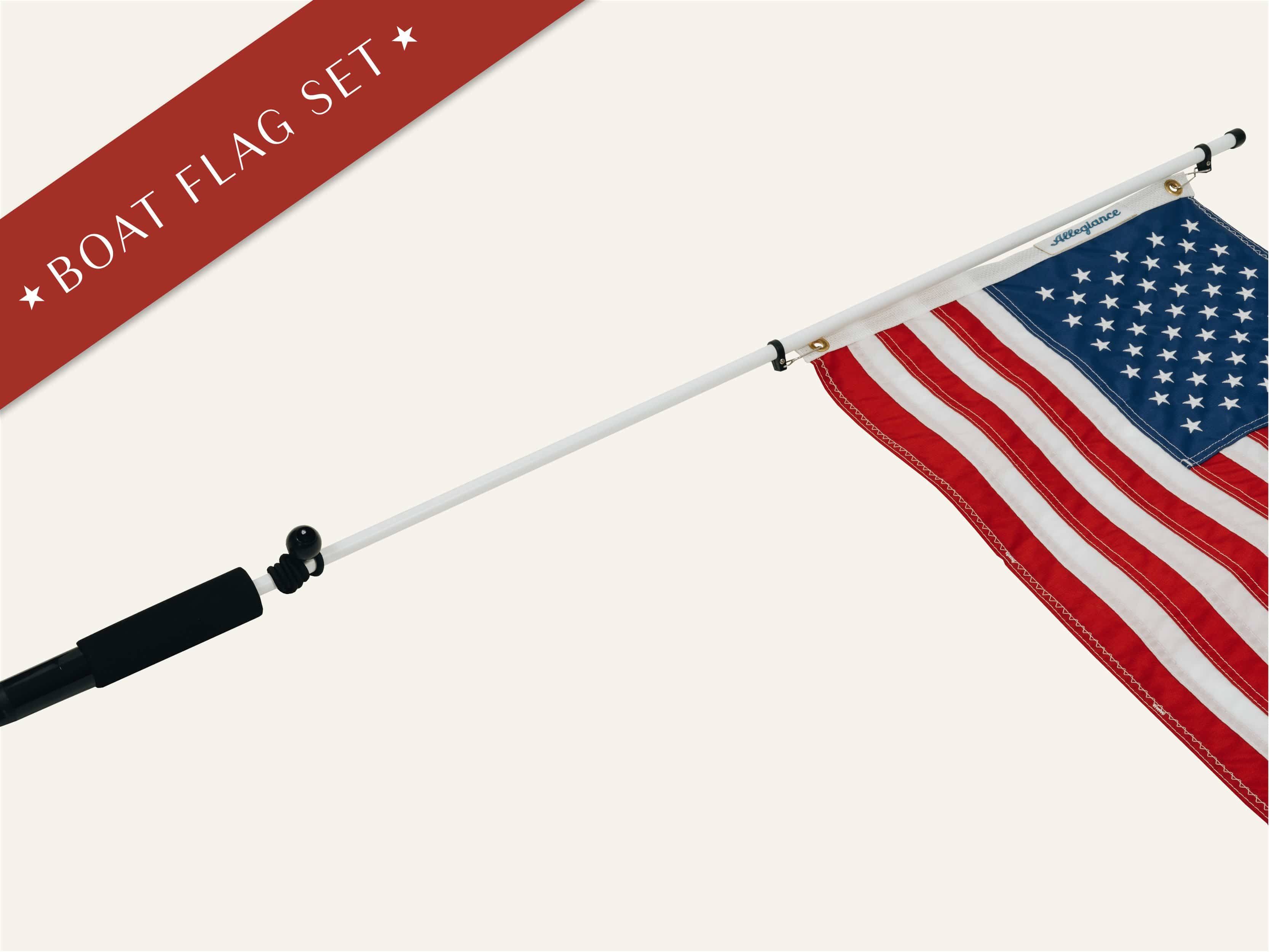 Allegiance American Boat Flag Set | Allegiance Flag Supply 16x22 x 24x22