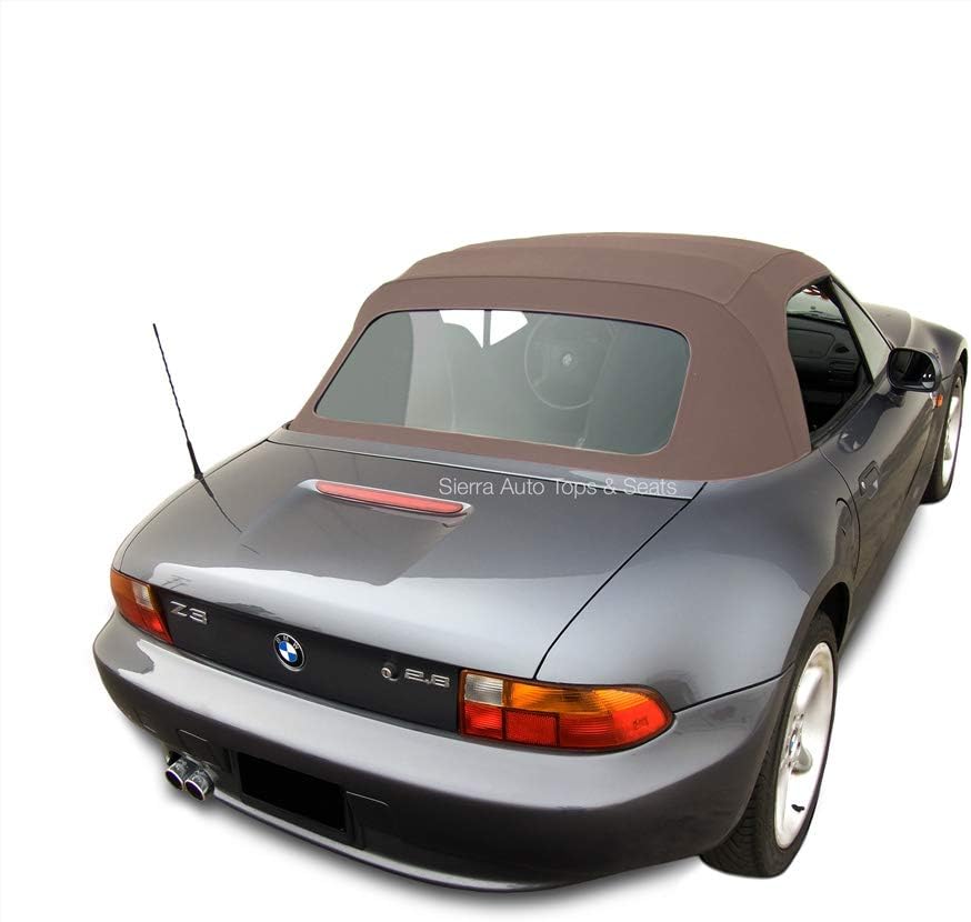 Sierra Auto Tops Convertible Top Replacement for BMW 1996-2002 Z3, TwillFast II Canvas, Dark Beige, Plastic Window
