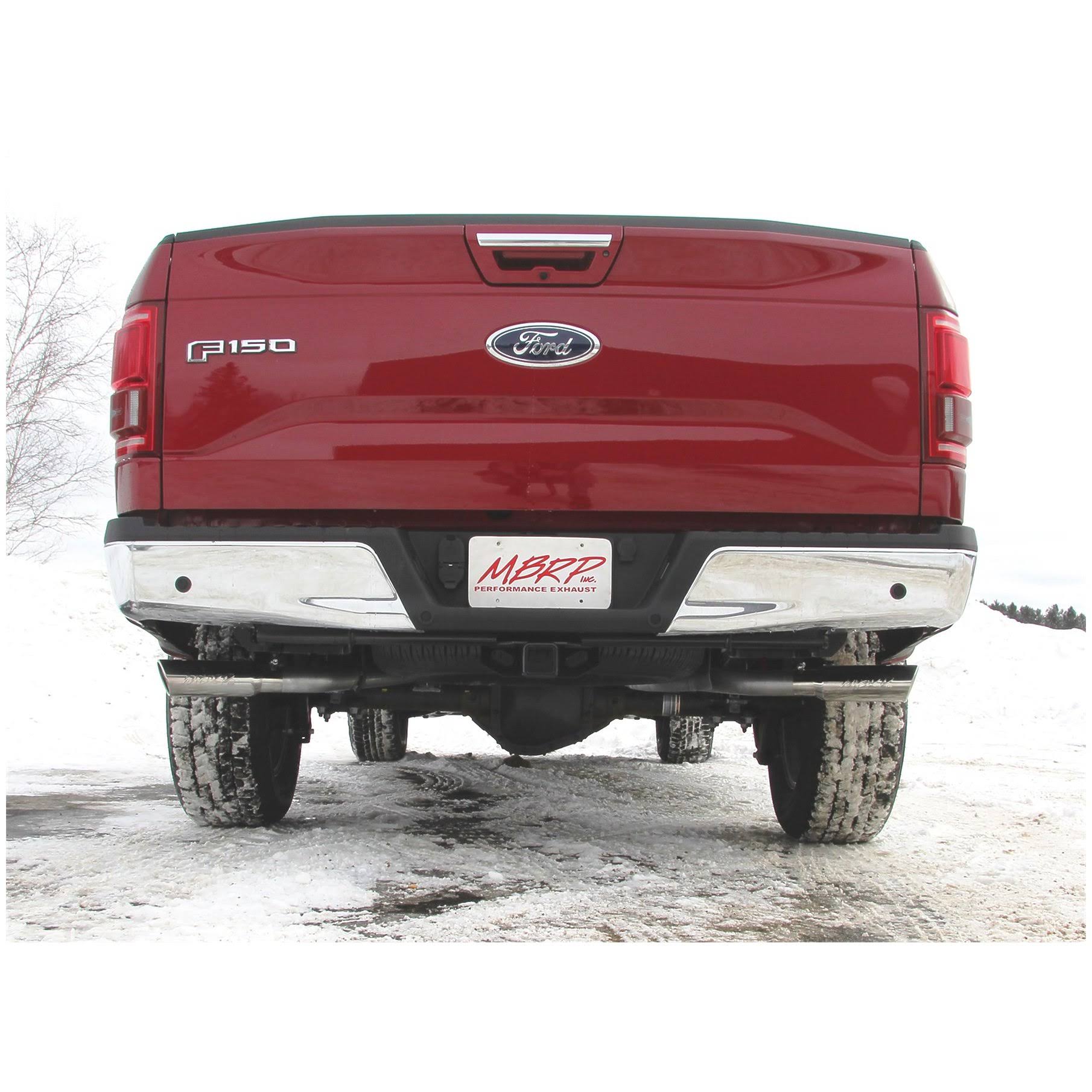 2015 Ford F-150 MBRP Installer Series Cat Back Dual Split Side Exit Exhaust System - S5254AL