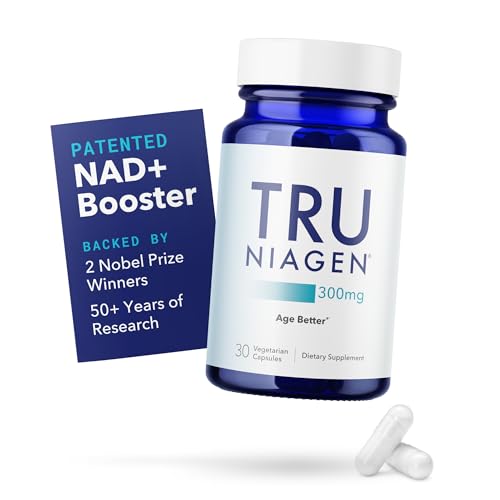 TRU NIAGEN Patented NAD+ Supplement for Anti Aging and Cell Regeneration, 300 mg Niagen, 90 Servings | Supports Cellular Energy, Brain