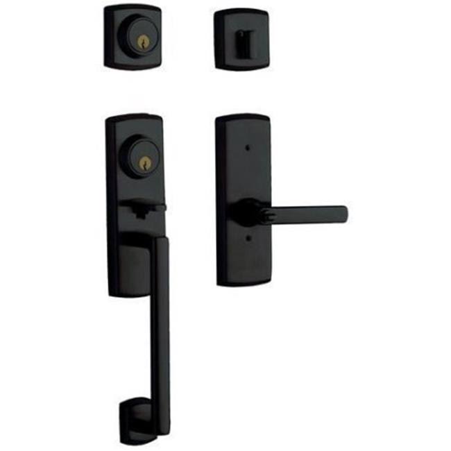 Baldwin 853851902RH Satin Black Soho Right Handed Single Cylinder Sectional