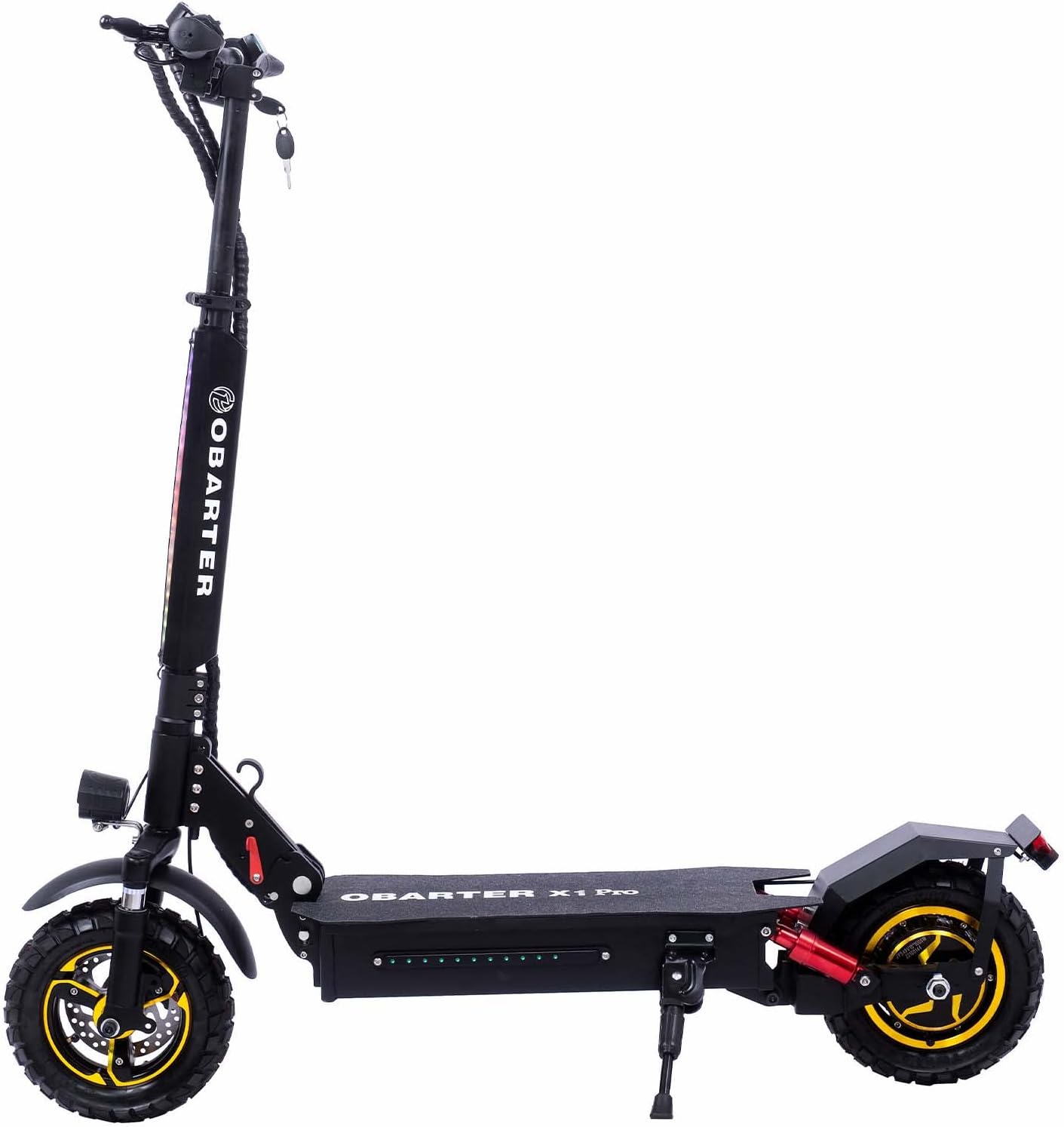 X1pro Foldable Electric Scooter 1000W High Power Rear Drive Off-Road Scooter Max Speed 28MPH 10" Vacuum Tire 48V 21AH Large Battery 40-46 Miles with