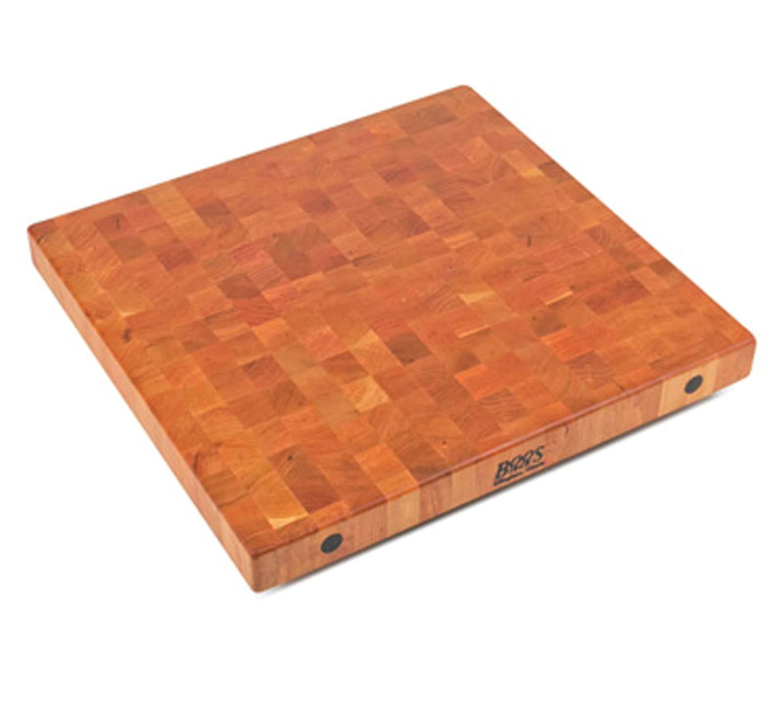 John Boos Island Countertop 24x22W x 25x22D x 2-1/4x22 Thick End Grain Butcher Block Cherry - CHYBBIT2-2425