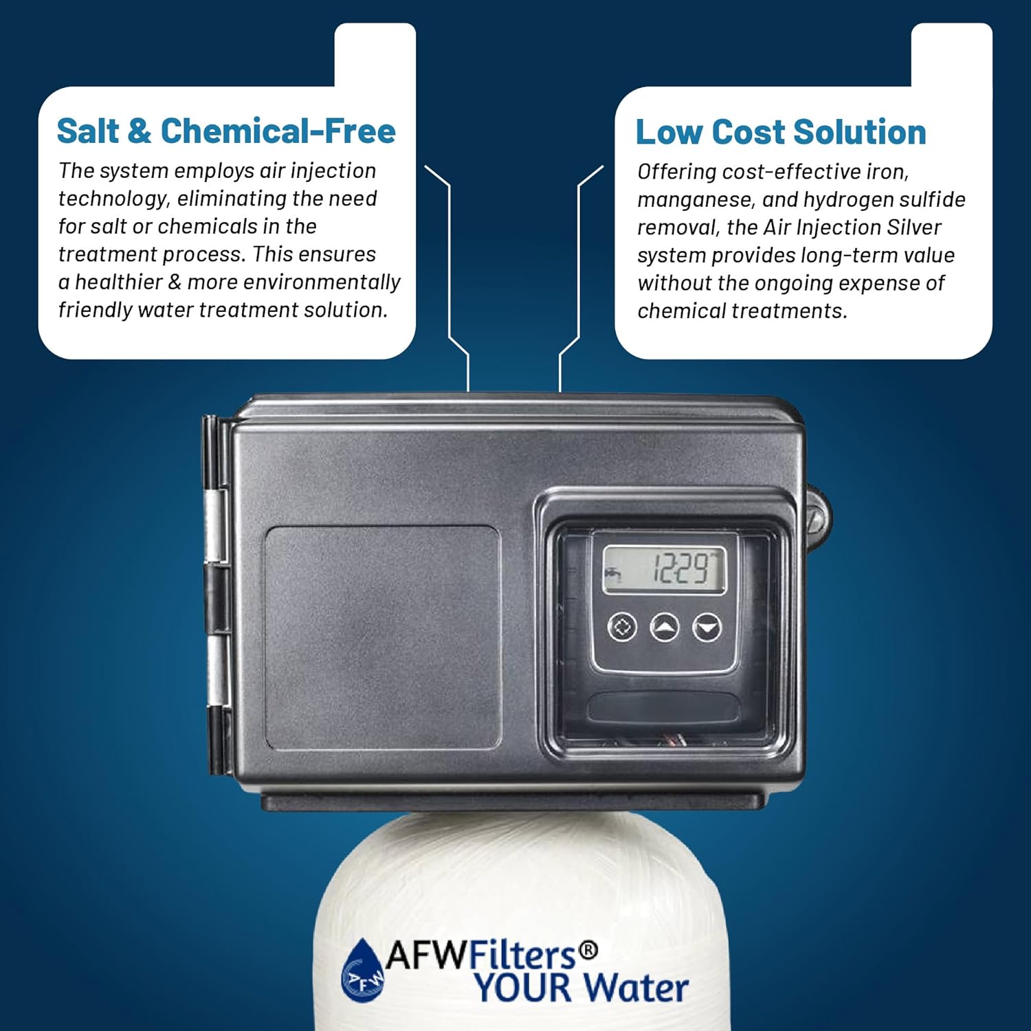 Silver 10 Air Injection Iron, Sulfur, manganese Removal Oxidizing Water Filter whole house