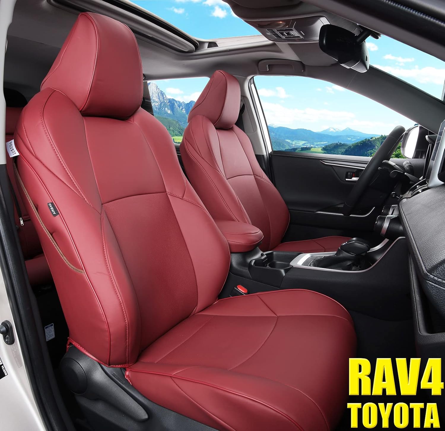 LULUDA Custom Fit RAV4 Car Seat Covers Fit for 2019 2020 2021 2022 Toyota RAV4 LE Limited XLE Premium with Waterproof Faux Leather (LU01-XLE, Black