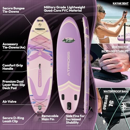11'6"x35" Inflatable Stand Up Paddle Board 450LBS Weight Capacity Extra Wide Non-Slip Stable Deck Adult SUP