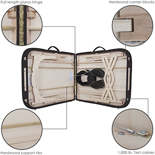 EARTHLITE Premium Portable Massage Table Package SPIRIT - Spa-Level Comfort, Deluxe Cushioning incl. Flex-Rest Face Cradle & Strata Face Pillow