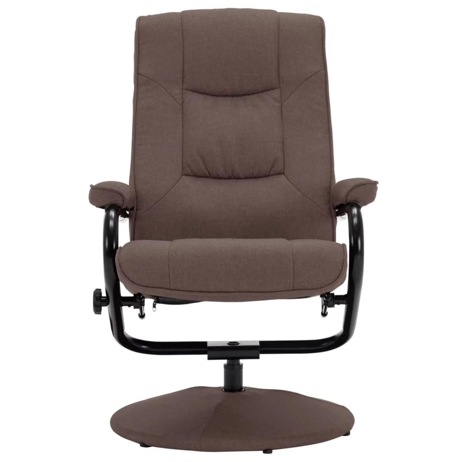 Suzicca Swivel Recliner with Ottoman Brown Fabric