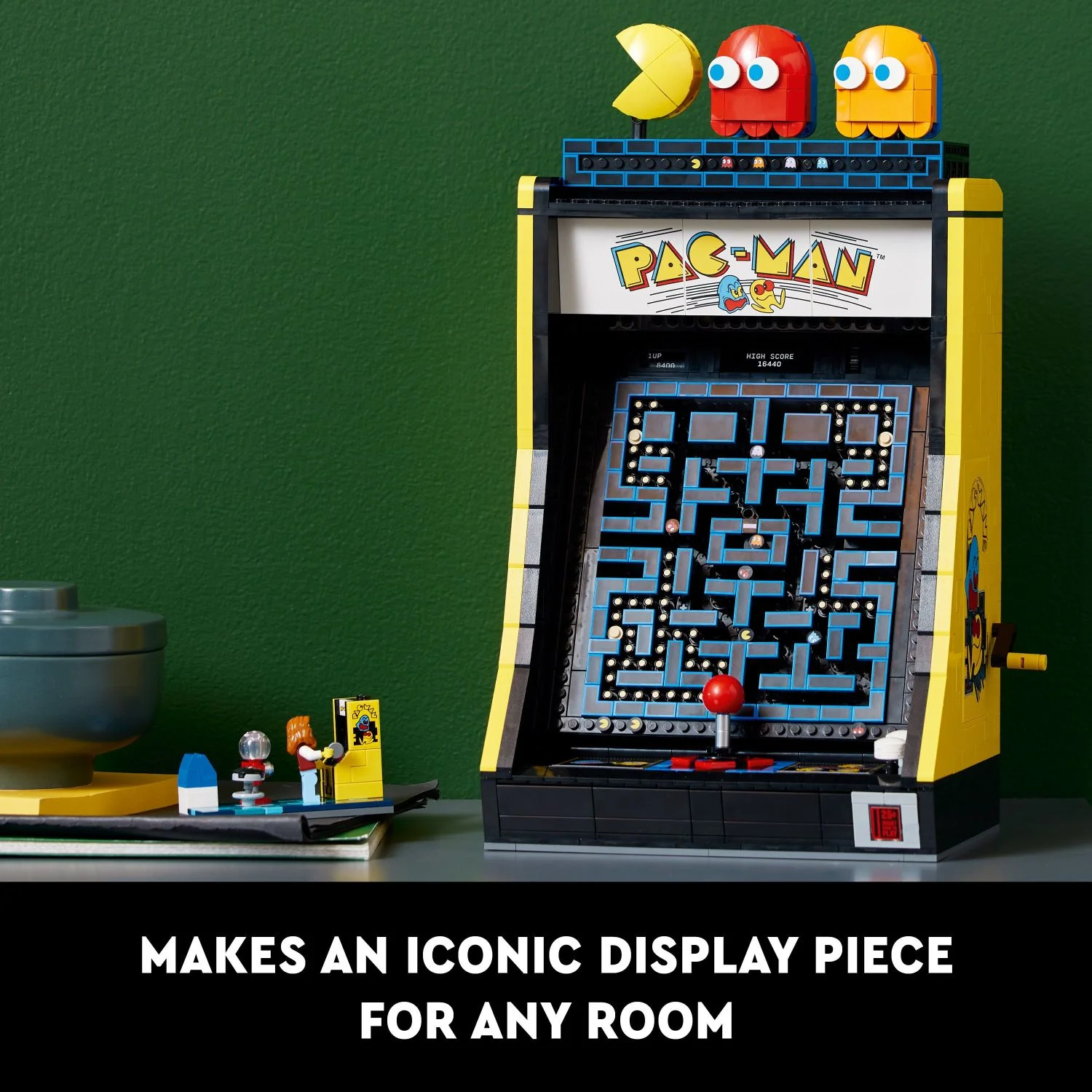 LEGO Icons PAC-MAN Arcade Building Kit, Buildable Model of a Classic Video Game