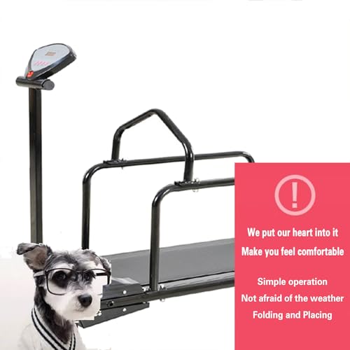 Electric Dog Treadmill for All Breeds - Quiet Motor, Adjustable Speed, LCD Display - Indoor Pet Fitness Machine for Small, Medium & Large Dogs & Cats