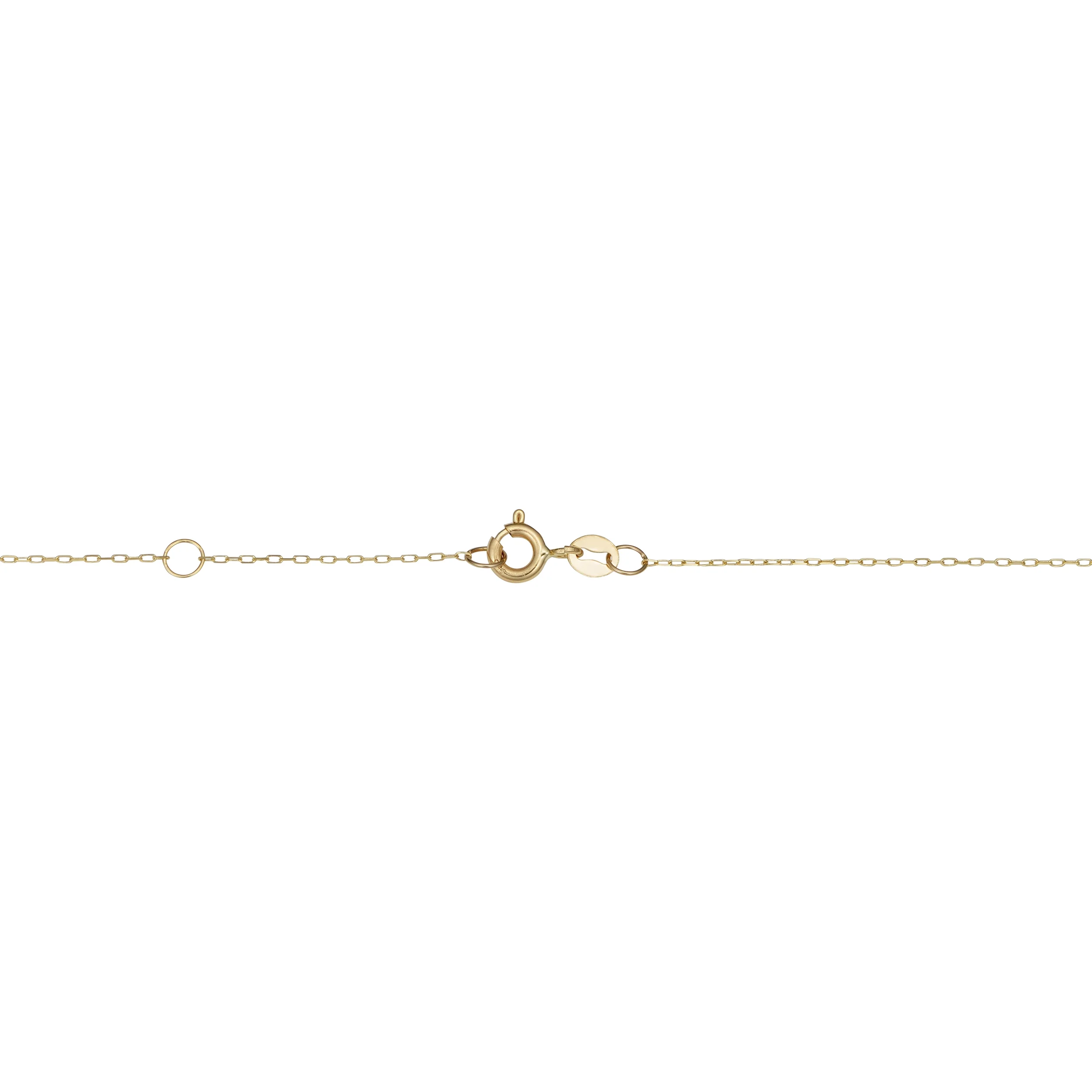 14k Yellow Gold Turquoise Adjustable Length Necklace (adjusts to 16" or 17")
