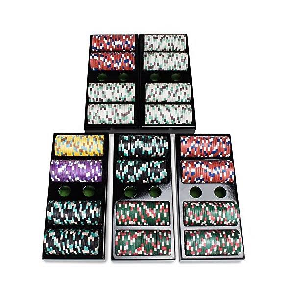 500ct. Showdown 13.5g Poker Chip Set in Hi-Gloss Wooden Carry Case