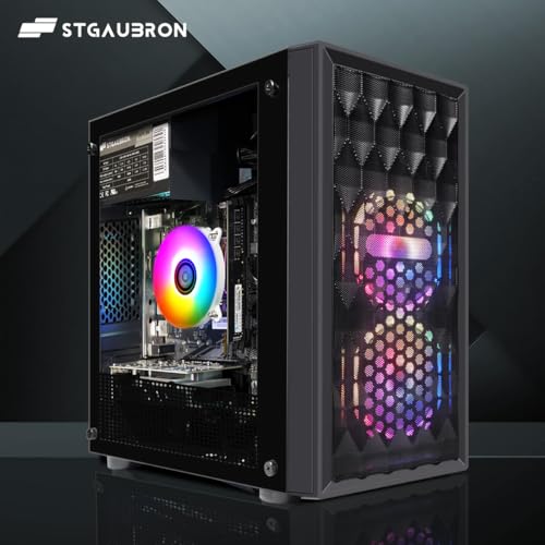 STGAubron Gaming PC Computer Desktop, GeForce RTX 2060 Super 8G, Intel Core I7 8th up to 4.1GHz, 16G DDR4, 1T SSD, WiFi 6 & BT 5.2, RGB Fan x6