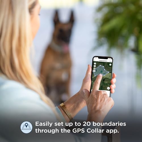 Invisible Fence GPS Dog Fence & Tracking Collar Bundle with Training Flags (White) & Treat Bag (Blue), Wireless GPS Tracker Collar