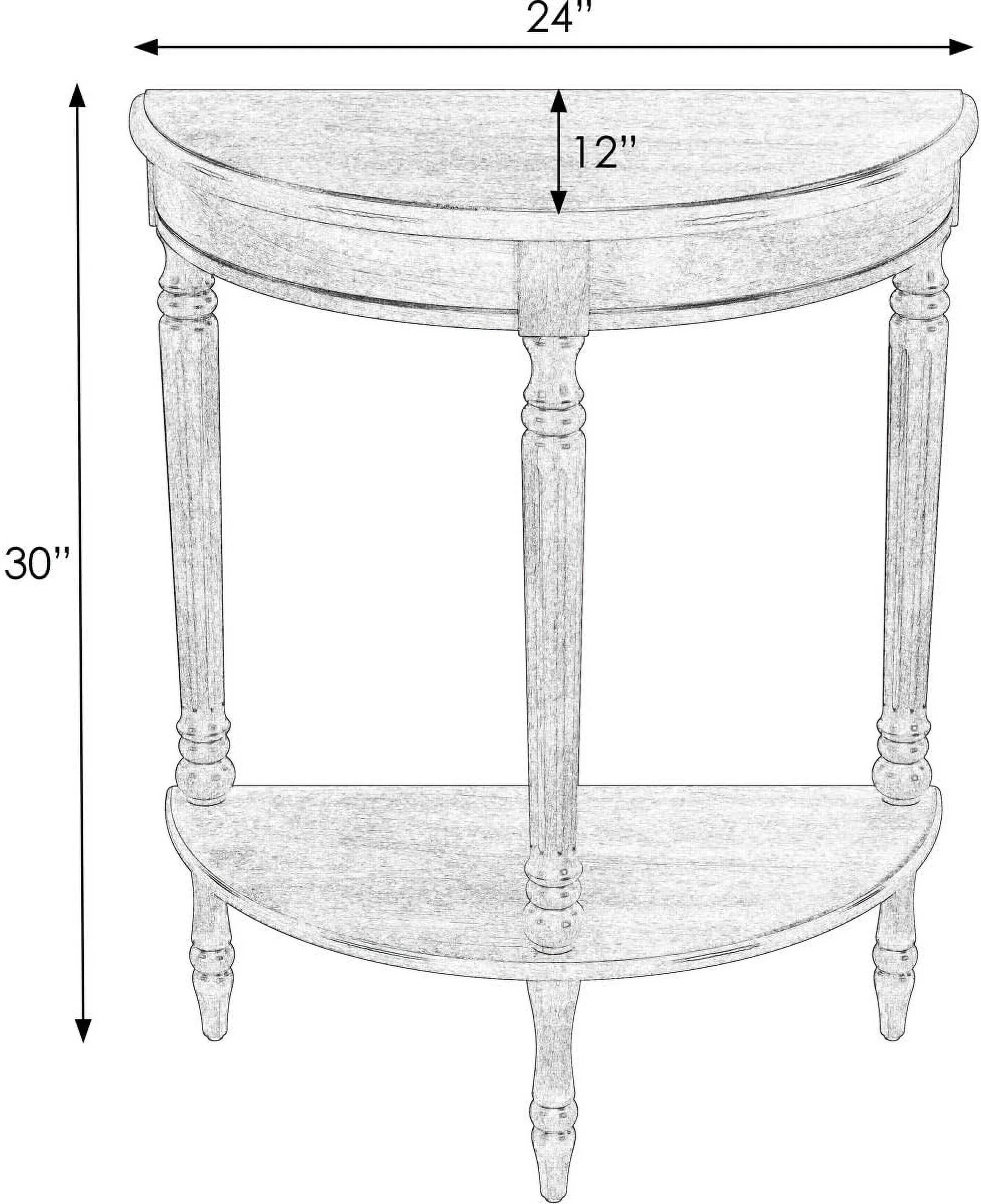 Bellini Demilune Console Table - Cherry Brown