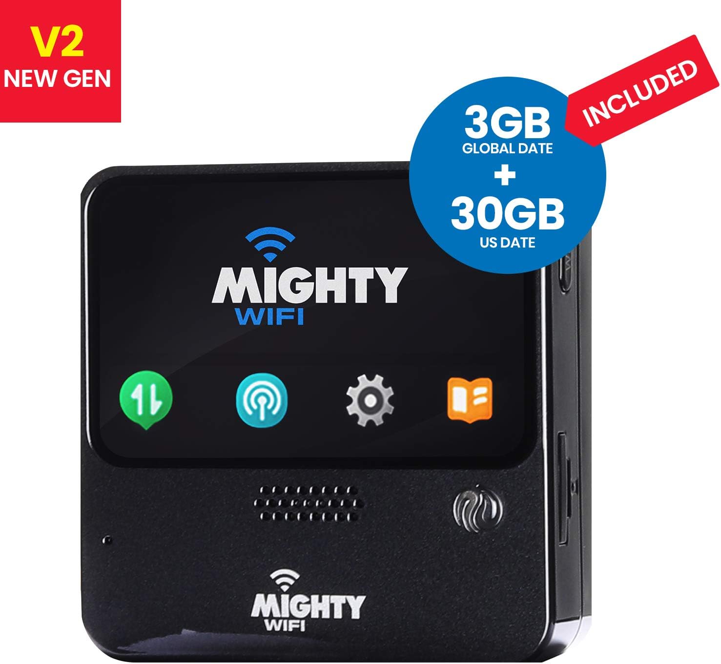 Mobile Wi-Fi Hotspot Device High Speed Wi-Fi Portable Router with US 30 GB & Global 3 GB Data 30 Days, No SIM-Card, Pocket, Free Roaming, Worldwide