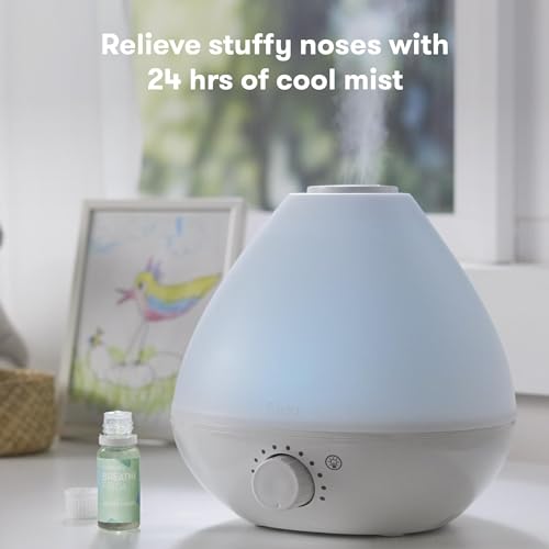 Frida Baby 3-in-1 Cool Mist Humidifier for Baby with Diffuser + Nightlight, Baby Humidifier for Bedroom, Nursery + Large Rooms, Quiet, Auto Shut Off